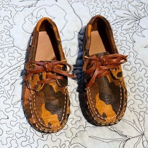 VENETTINI 55 Scott Toddler Camo Loafer Shoes - Tan/Orange Euro 24 -US 7.5/8💛